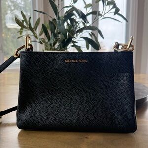Michael Kors Black Pebbled Leather Crossbody Bag